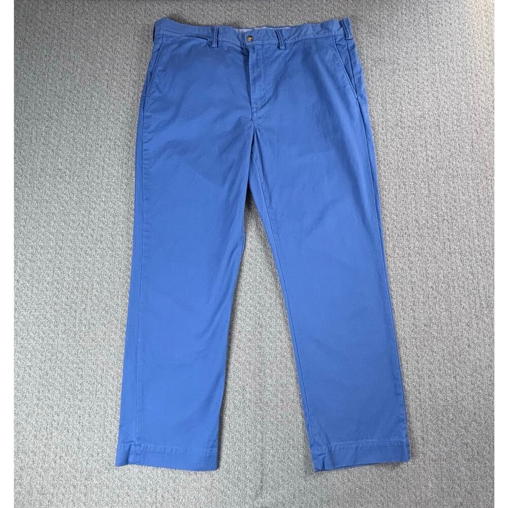 Polo Ralph Lauren Men's Sz 38/30 Blue Chino Pants Trousers Stretch Cotton - Picture 4 of 12